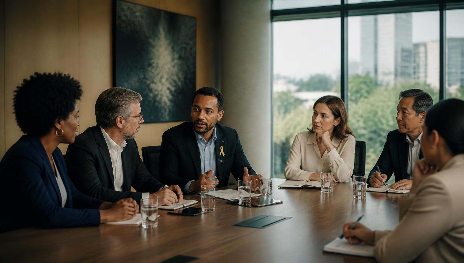 Reunião executiva · gestão de riscos psicossociais nas organizações
